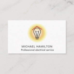 Professionele gloeilamp — elektrische logo visitekaartje