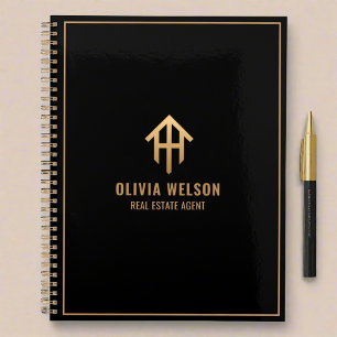 Professionele Gold & Black Makelaar 2024 Planner
