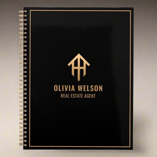 Professionele Gold & Black Makelaar 2024 Planner
