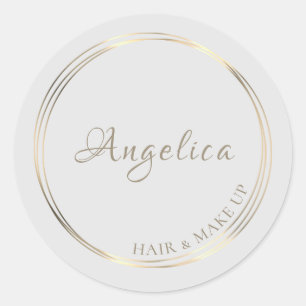 Professionele Gold Circles Logo Ronde Sticker