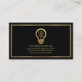 Professionele Gold Home Electric Lichtlamp Visitekaartje (Achterkant)
