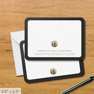 Professionele Gold Logo Business Note Kaart Notitiekaartje