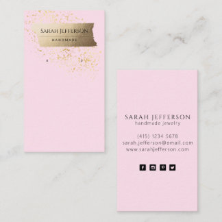 	Professionele Gold-minimalistische roze draagkaar Visitekaartje
