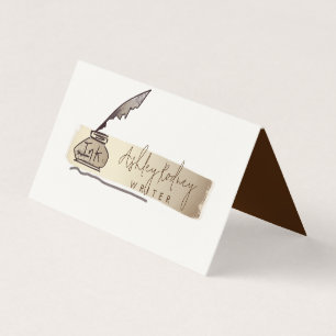 Professionele Gold Quill Pen schrijver Visitekaartjes