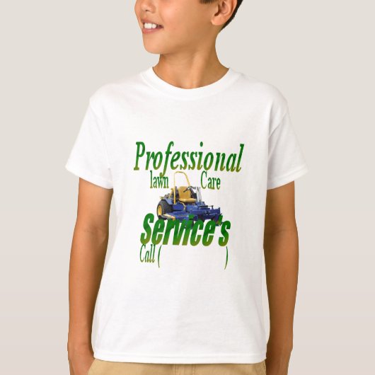 Professionele grasdiensten t-shirt (Voorkant)