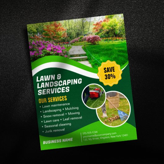 Professionele Green Lawn care Lanscaping maaien Flyer