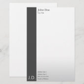 Professionele grijs briefpapier (Voorkant / Achterkant)