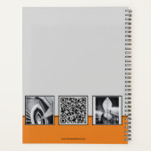 Professionele Grijs, Zwart & Sinaasappel Collage B Planner (Achterkant)