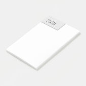 Professionele grijze witte platte minimalistische  post-it® notes (Schuin)