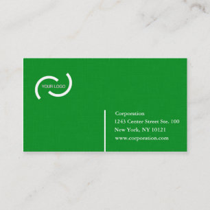 Professionele groene linnen textuur visitekaartjes