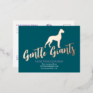 Professionele Grote Danes Kennel Folie Feestdagen Briefkaart