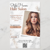 Professionele Hair Salon Services Flyer (Achterkant)