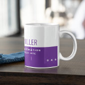 Professionele halfwitte halve Paarse moderne Koffiemok