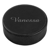 Professionele handschriftnaam custom black hockey puck (3/4)