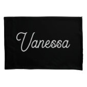 Professionele handschriftnaam custom black kussensloop (Voorkant)