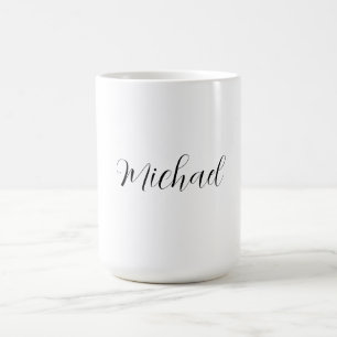 Professionele handschriftnaam minimalistisch moder koffiemok