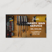 Professionele Handyman Business Card Template Visitekaartje (Voorkant)