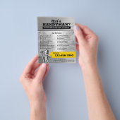 Professionele Handyman Reparatie Service 3D Worker Flyer (Hand)