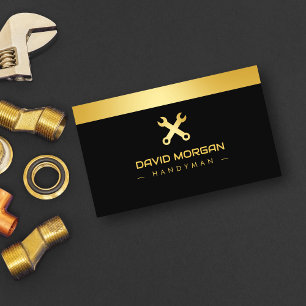 Professionele Handyman Zwart en Goud Visitekaartje