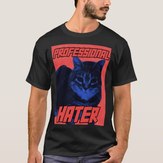 Professionele hater kat meme t-shirt (Voorkant)