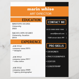 Professionele hervatte sjabloon