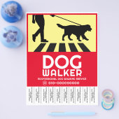Professionele Hond Walking Service Flyer (Enkel)
