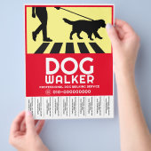 Professionele Hond Walking Service Flyer (Hand)