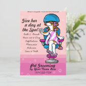 Professionele hondenboomkaarten adverteren aankondiging (Staand voorkant)