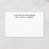 Professionele hondentrainers visitekaartje (Achterkant)