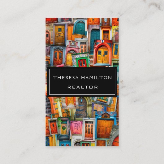 Professionele, hoogwaardige en moderne deuren voor visitekaartje (Voorkant)