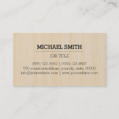 Professionele houten blik visitekaartje (Achterkant)