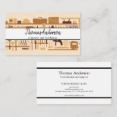 Professionele Houten Graan Rustieke Timmerwerk Visitekaartje (Voorkant / Achterkant)