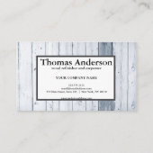 Professionele Houten Graan Rustieke Timmerwerk Visitekaartje (Achterkant)