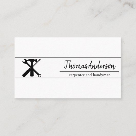 Professionele Houten Graan Rustieke Timmerwerk Visitekaartje (Voorkant)