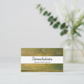 Professionele Houten Graan Rustieke Timmerwerk Visitekaartje (Staand voorkant)