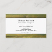 Professionele Houten Graan Rustieke Timmerwerk Visitekaartje (Achterkant)