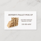 Professionele houten palet visitekaartje (Voorkant)