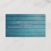 Professionele houtextuur, bloemen visitekaartje (Achterkant)