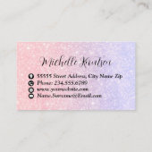 Professionele Huis Schoonmaak Service Hot Pink Visitekaartje (Achterkant)