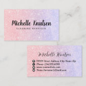 Professionele Huis Schoonmaak Service Hot Pink Visitekaartje (Voorkant / Achterkant)