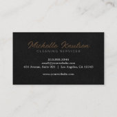 Professionele Huis Schoonmaak Service zwart Goud Visitekaartje (Achterkant)