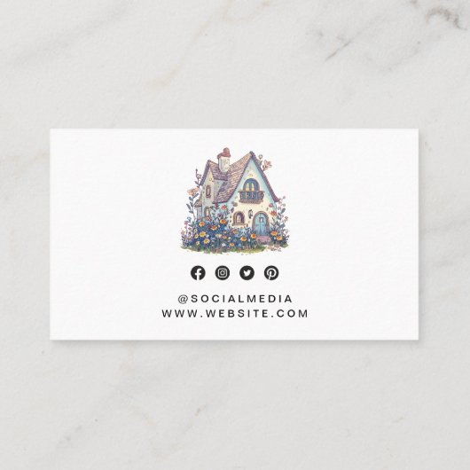 Professionele Huis Zorgverlener Services QR-code Visitekaartje (Achterkant)
