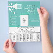 Professionele Huisreiniging Afscheurstroken Flyer (Hand)
