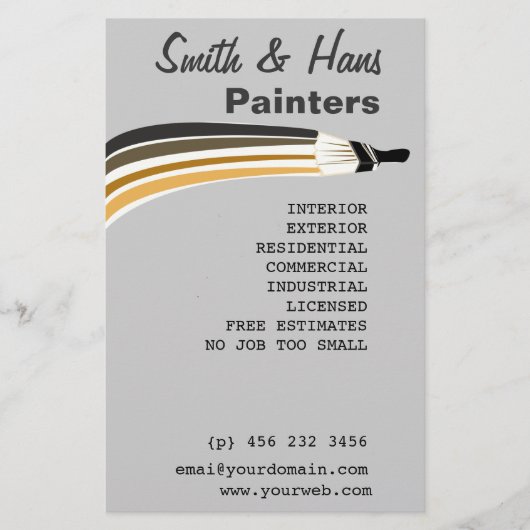 Professionele huisschilder flyer (Voorkant)