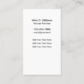 Professionele huisschilder Verticale Visitekaartje (Achterkant)