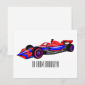 Professionele illustratie van de cartoon van racew briefkaart (Voorkant / Achterkant)