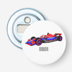 Professionele illustratie van de cartoon van racew button flesopener