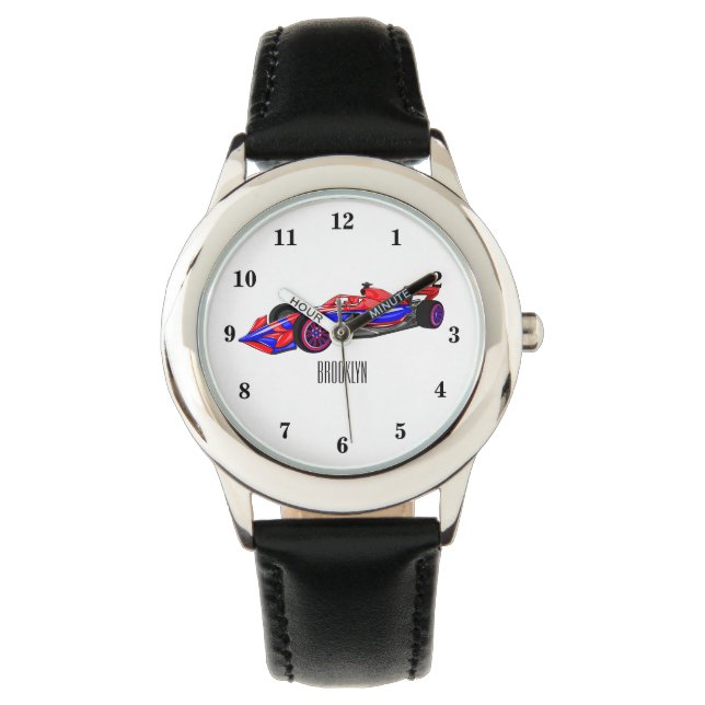 Professionele illustratie van de cartoon van racew horloge (Voorkant)