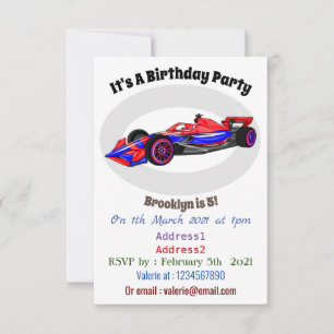 Professionele illustratie van de cartoon van racew kaart