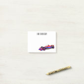 Professionele illustratie van de cartoon van racew post-it® notes (Op bureau)